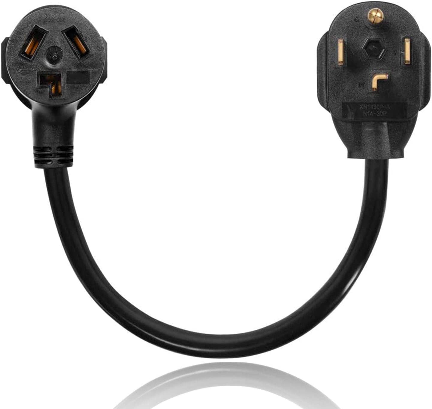 S7 Dryer Adapter Cord, Dryer Adapter 3 Prong to 4 Prong NEMA 14-30P Male to 10-30R Female, 30A, 250V,Dryer Cord Adapter 4 to 3 Prong(20inch) UL Compliant