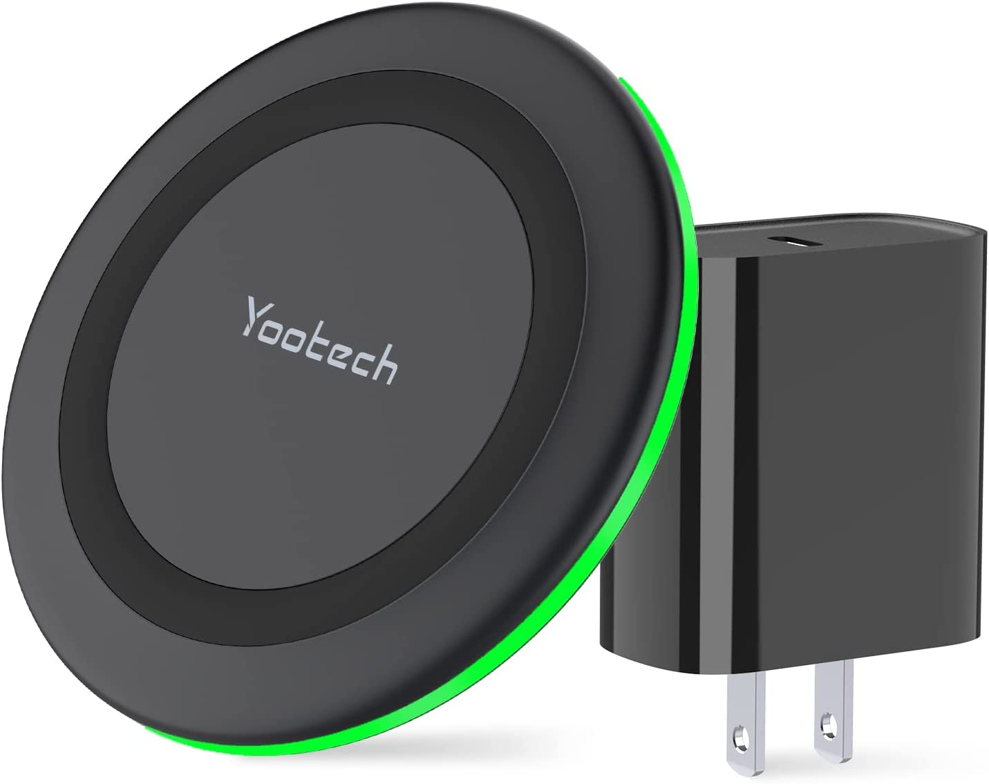yootech Wireless Charger, 10W Max Wireless Charging Pad with Quick Adapter, Compatible with iPhone 14/14 Plus/14 Pro/14 Pro Max/13/13 Mini/SE 2022/12/11/X/8,Samsung Galaxy S22/S21/S20,AirPods Pro 2
