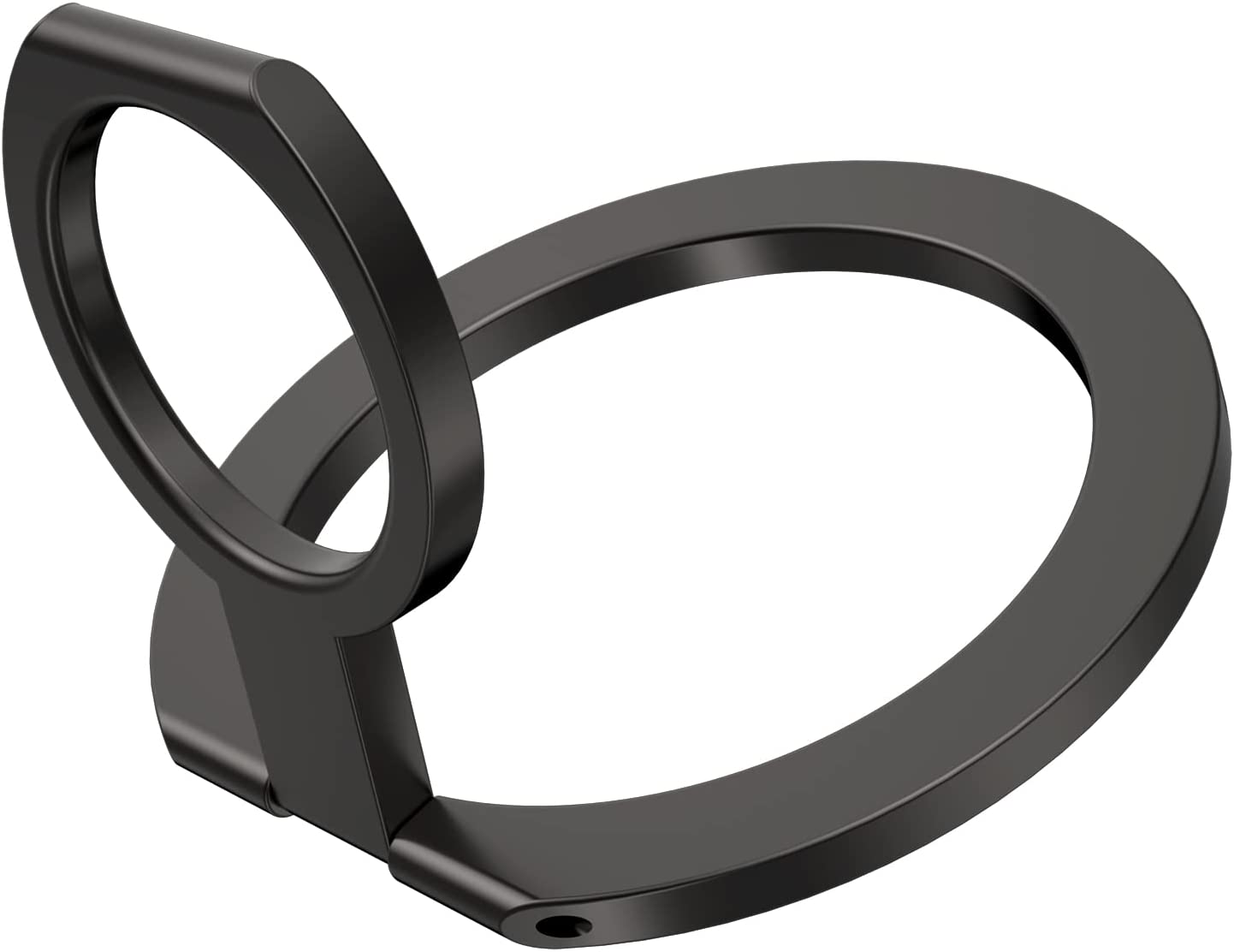 Magnetic Phone Ring Holder for The New iPhone 14 /13 /12 Series or for MagSafe Case， Removable Magnetic Phone Grip， Adjustable Kickstand， Black