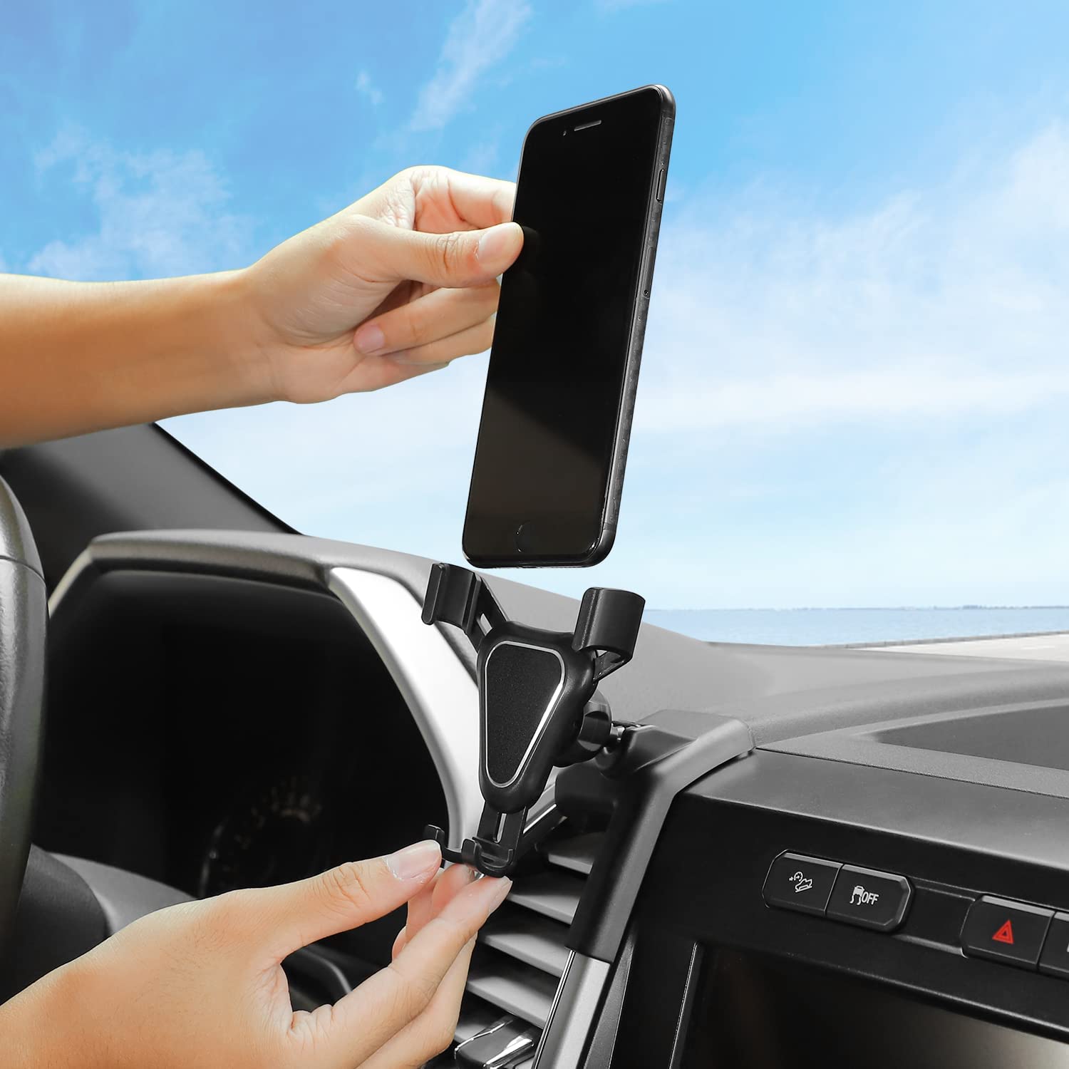 PDKLIN for F150 Phone Mount, Dashboard 360° Mobile Cell Phone Holder for Frod F150 2015 2016 2017 2018 2019 2020, Interior Accessories