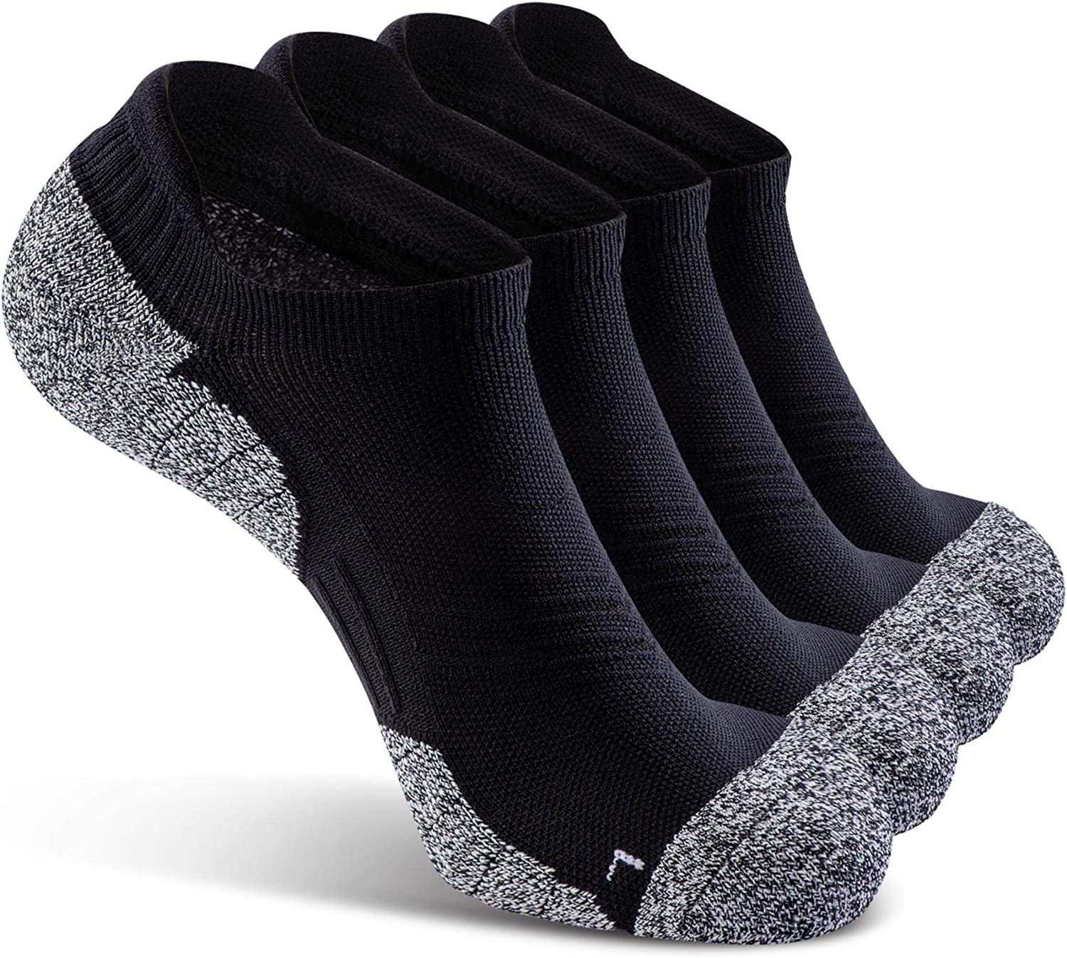 CWVLC No Show Sports Compression Socks for Men Women with Cushion (4/8 Pairs)