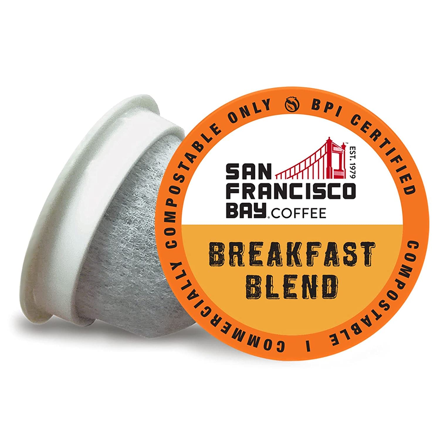 San Francisco Bay Compostable Coffee Pods - Breakfast Blend (120 Ct) K Cup Compatible including Keurig 2.0, Medium Roast