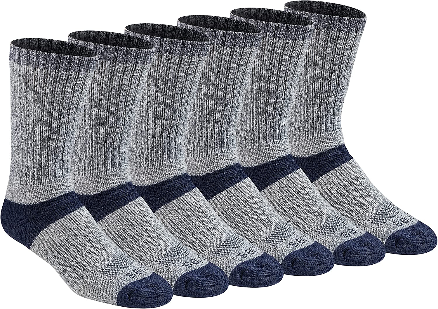 Dickies mens Dri-tech Temperature Regulating Wool Blended Work Crew Socks Multipack