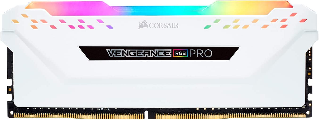 Corsair Vengeance RGB Pro 16GB (2x8GB) DDR4 3200MHz C16 LED Desktop Memory - White
