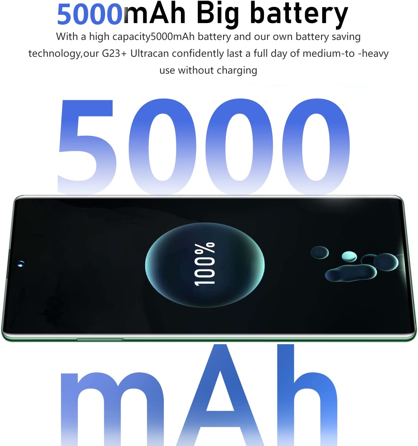 yzbao 4G Unlocked Cell Phone, 4G+128GB Dual Sim Smart Phone,G23 Android Phone Unlocked with Cases, 6.8inch Waterdrop Screen Mobile Phone 24+48MP|5000mAh|Fingerprint Lock&Face ID (US Version)