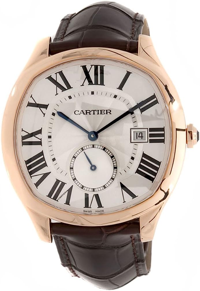 Cartier Drive Silver Dial 18KT Rosegold Automatic Men's Watch WGNM0003