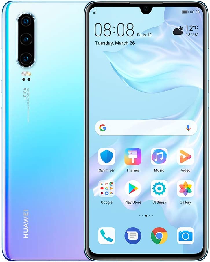 Huawei P30 128GB+6GB RAM (ELE-L29) 6.1" LTE Factory Unlocked GSM Smartphone (International Version) - Breathing Crystal