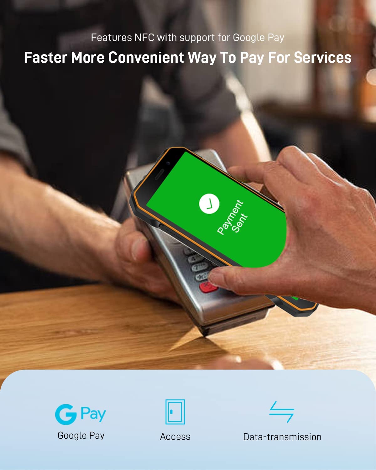 DOOGEE Rugged Smartphone 2022 S51 NFC Android 12 Rugged Phone， 4GB+64GB SD 512TB， 5180mAh Battery， Dual SIM 4G， 6.0" IPS HD， IP68 Waterproof Rugged Phone Unlocked， GPS Outdoor Rugged Android Phone