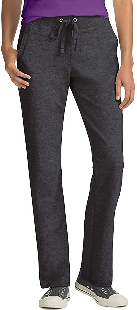 Hanes Women's Pants， Lightweight Pants for Women， Open Botton Sweats， French Terry， 31"