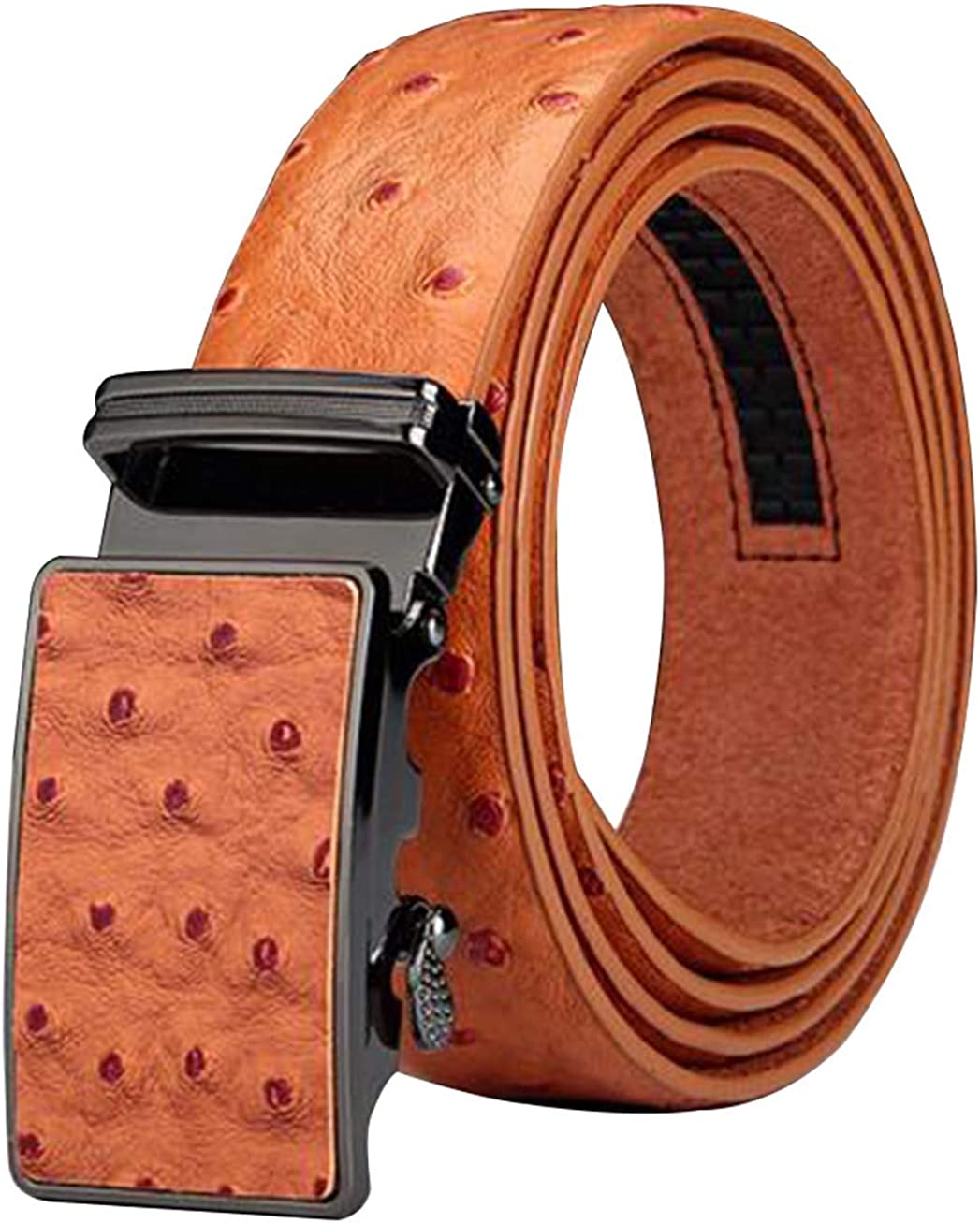 maikun Ratchet Belts for Men, Silde Leather Belts for Men with Automatic Buckle 35mm Wide