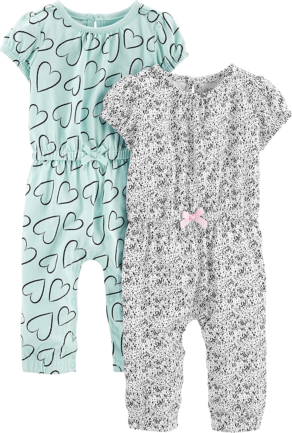 Simple Joys by Carter's Baby Girls' Fashion Jumpsuits, Pack of 2