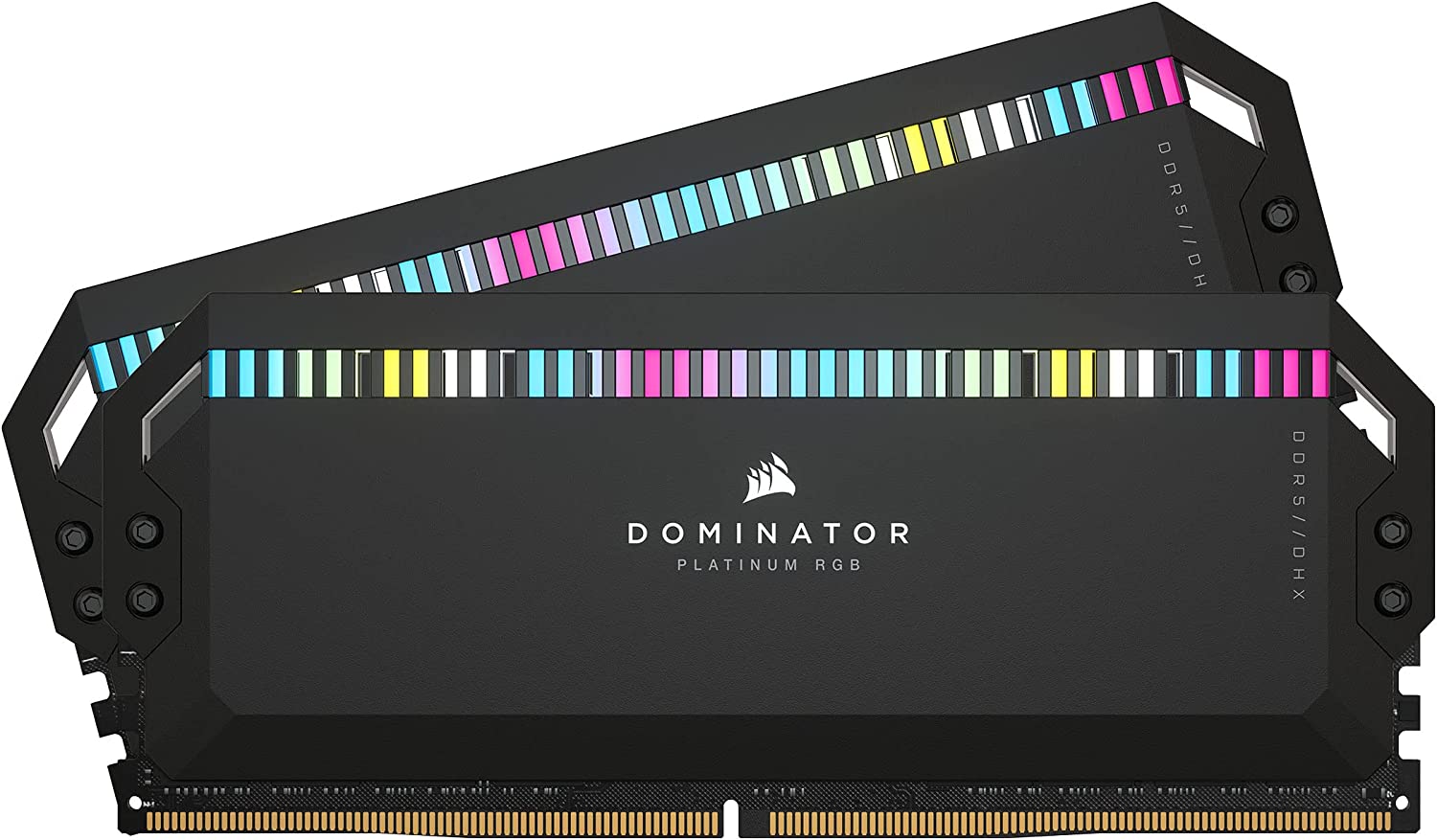 Corsair Dominator Platinum RGB DDR5 32GB (2x16GB) 5200MHz C40 Intel Optimized Desktop Memory (Onboard Voltage Regulation, Patented CORSAIR DHX Cooling, 12 Ultra-Bright CAPELLIX RGB LEDs) Black