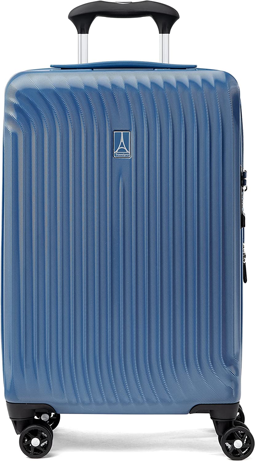 Travelpro Maxlite Air Hardside Expandable Luggage, 8 Spinner Wheels, Lightweight Hard Shell Polycarbonate, Ensign Blue, Carry-On 21-Inch