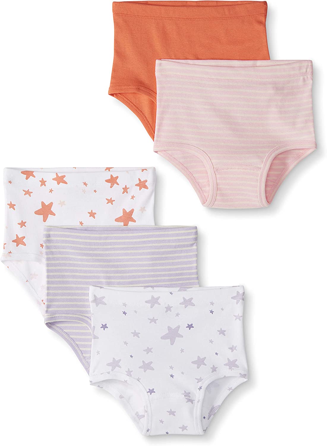 Moon and Back by Hanna Andersson Baby Girls' Organic Cotton Classic Underwear, Pack of 5