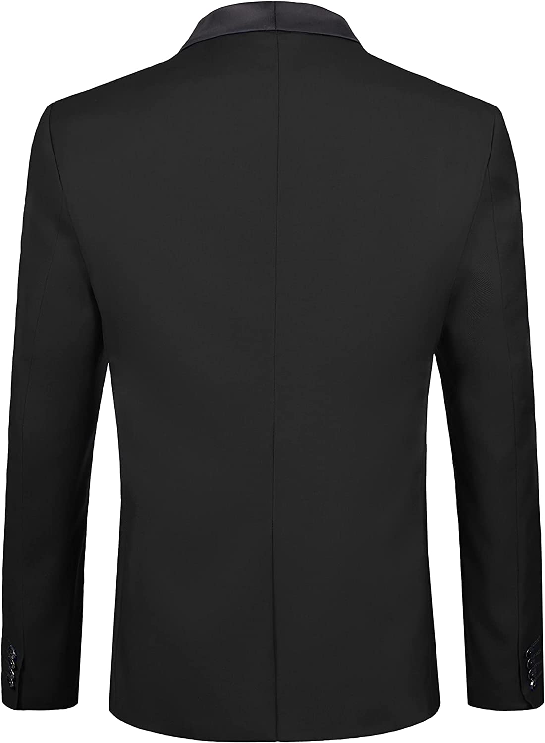 MAGE MALE Men's Slim Fit Suit Separates,Single Breasted Solid Jacket Vest Pants