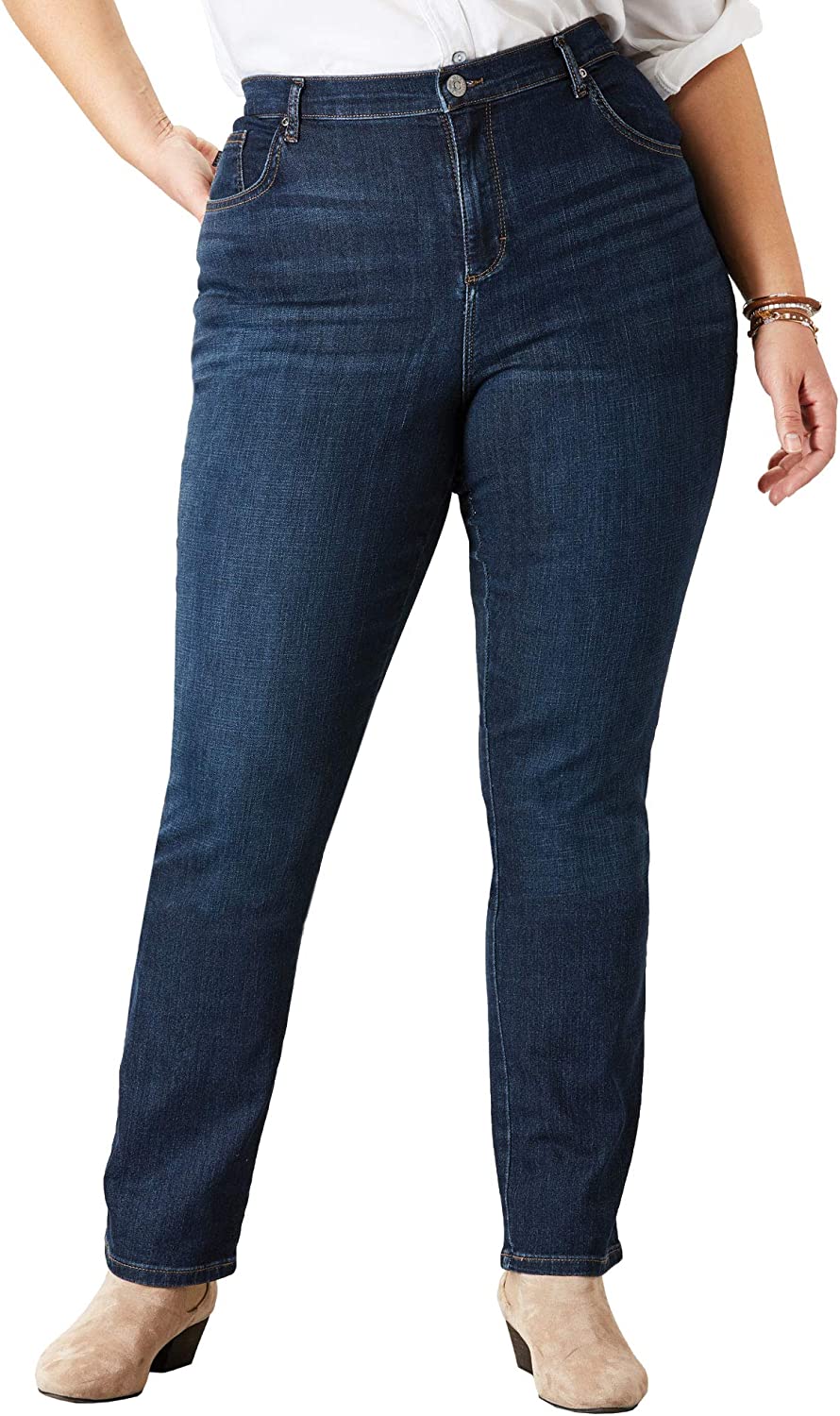 Lee Women's Plus Size Relaxed Fit Straight Leg Jean