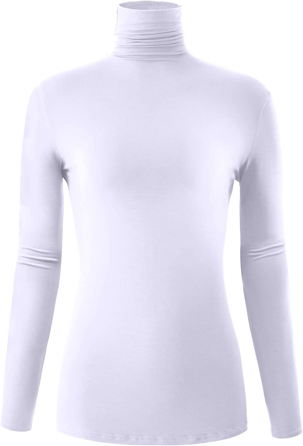 AUHEGN Women's Long Sleeve Lightweight Turtleneck Top Pullover Casual Active Layer Tops Shirts