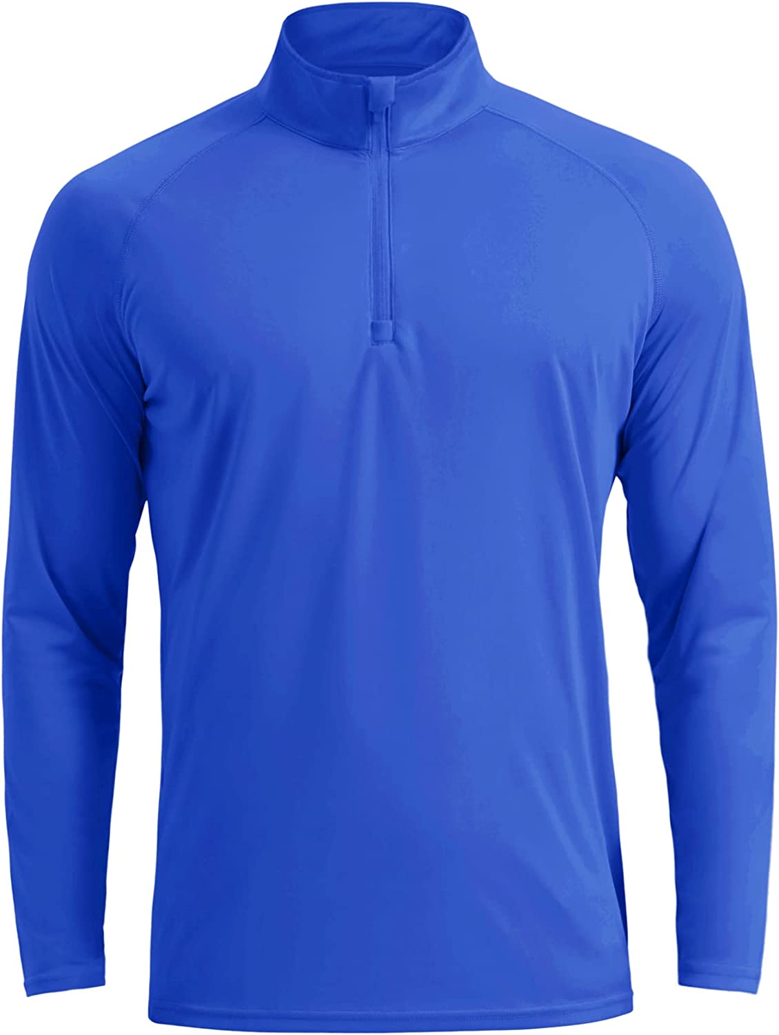 CRYSULLY Men's UPF 50+ Fishing Shirts Long Sleeve Sun Protection Hiking 1/4 Zip Tops