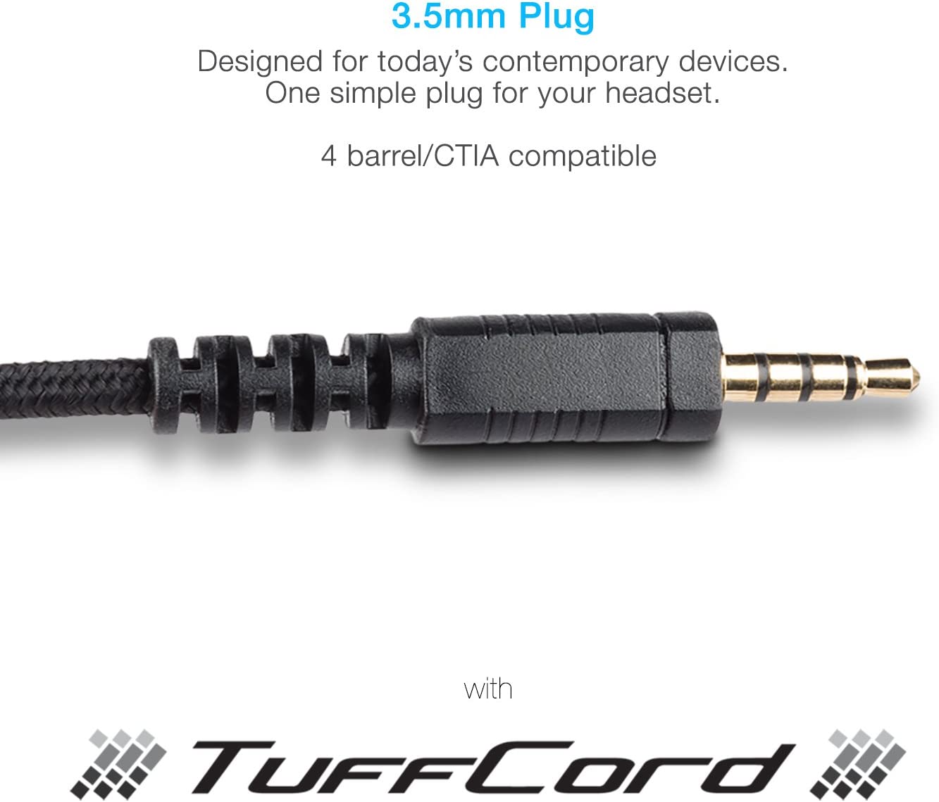 Cyber Acoustics 3.5mm Stereo Headset (AC-5002) with Headphones and Noise Canceling Microphone for PCs， Tablets， and Cell Phones in The Classroom or Home