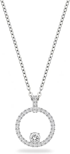 Swarovski Creativity Circle Necklace Earrings, and Bracelet Jewelry Collection, Clear Crystals