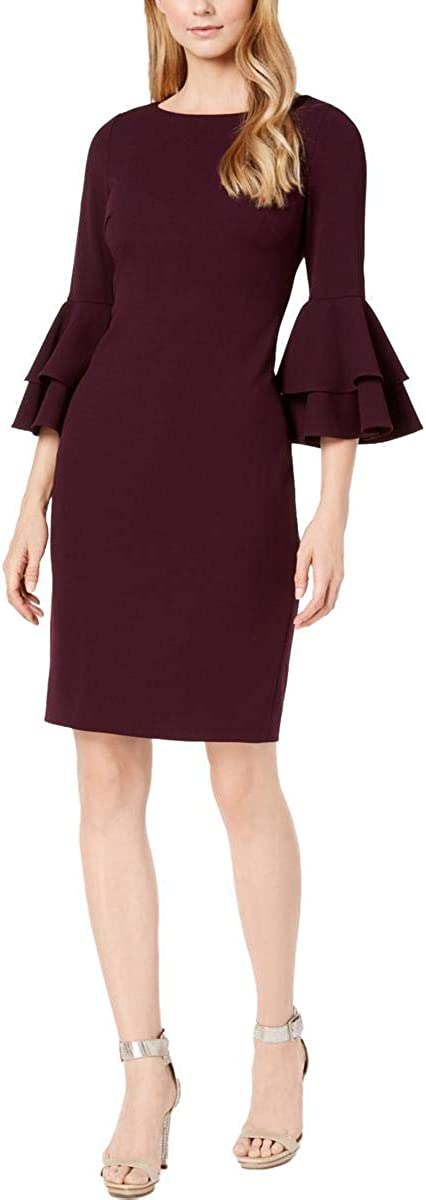 Calvin Klein Women's Tiered Bell Sleeve Dress