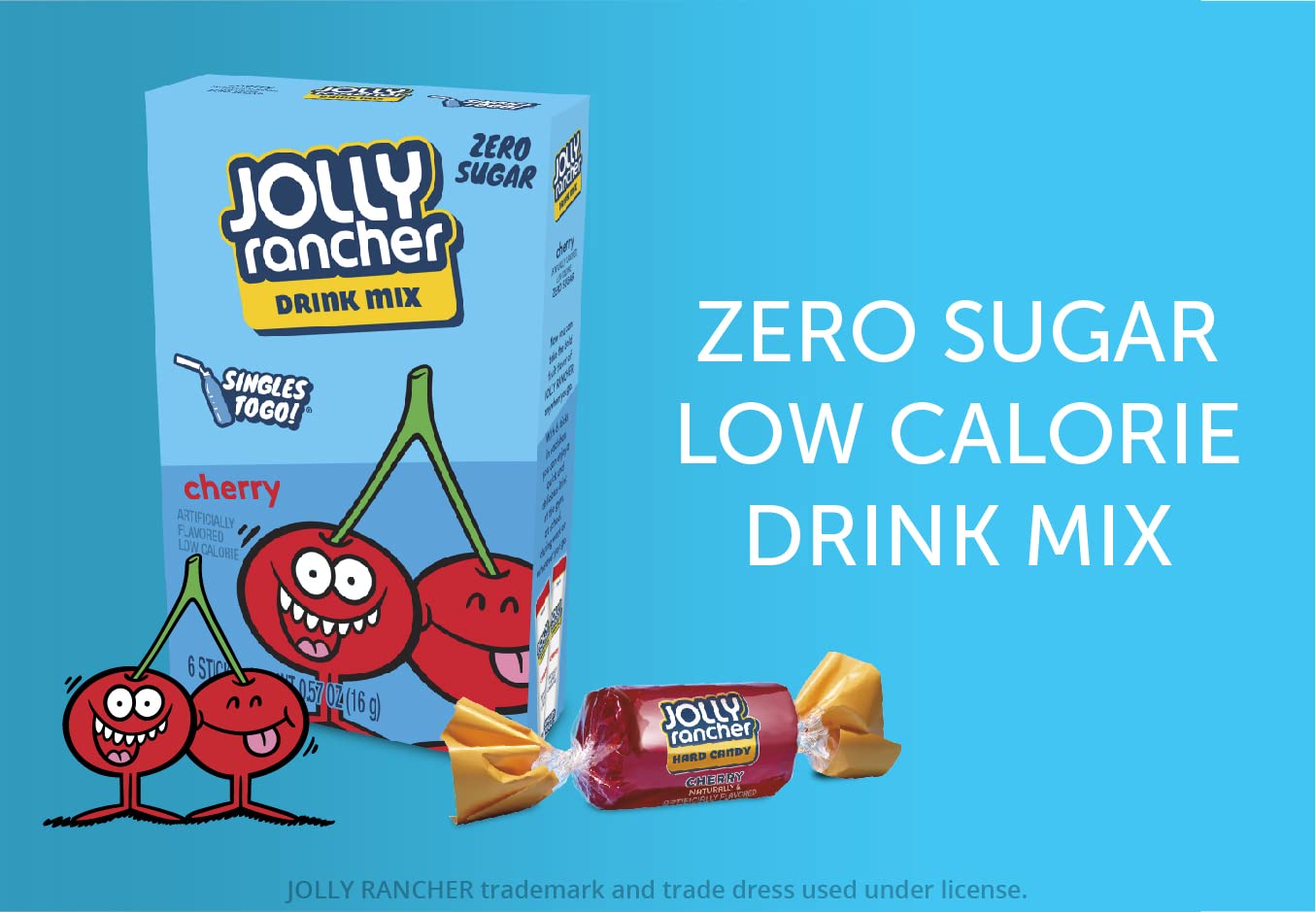 Jolly Rancher Singles To Go Powdered Drink Mix, Green Apple, 72 Total Servings, Sugar-Free Drink Powder, Just Add Water, 0.62 Ounce (Pack of 12)