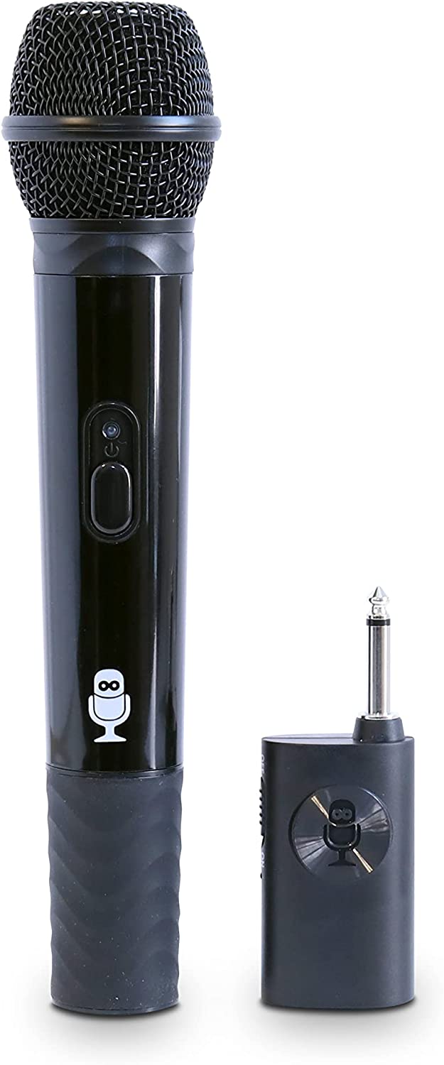 Singing Machine SMM107 Portable, Handheld, Wireless Karaoke Microphone, Black