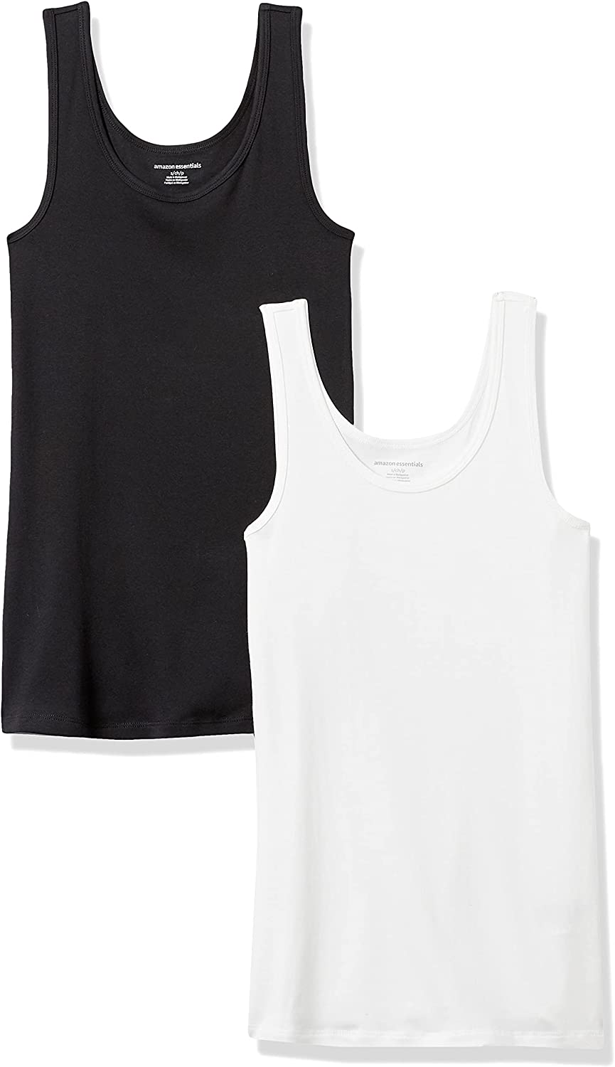 Amazon Essentials Women's Slim-Fit Tank， Pack of 2