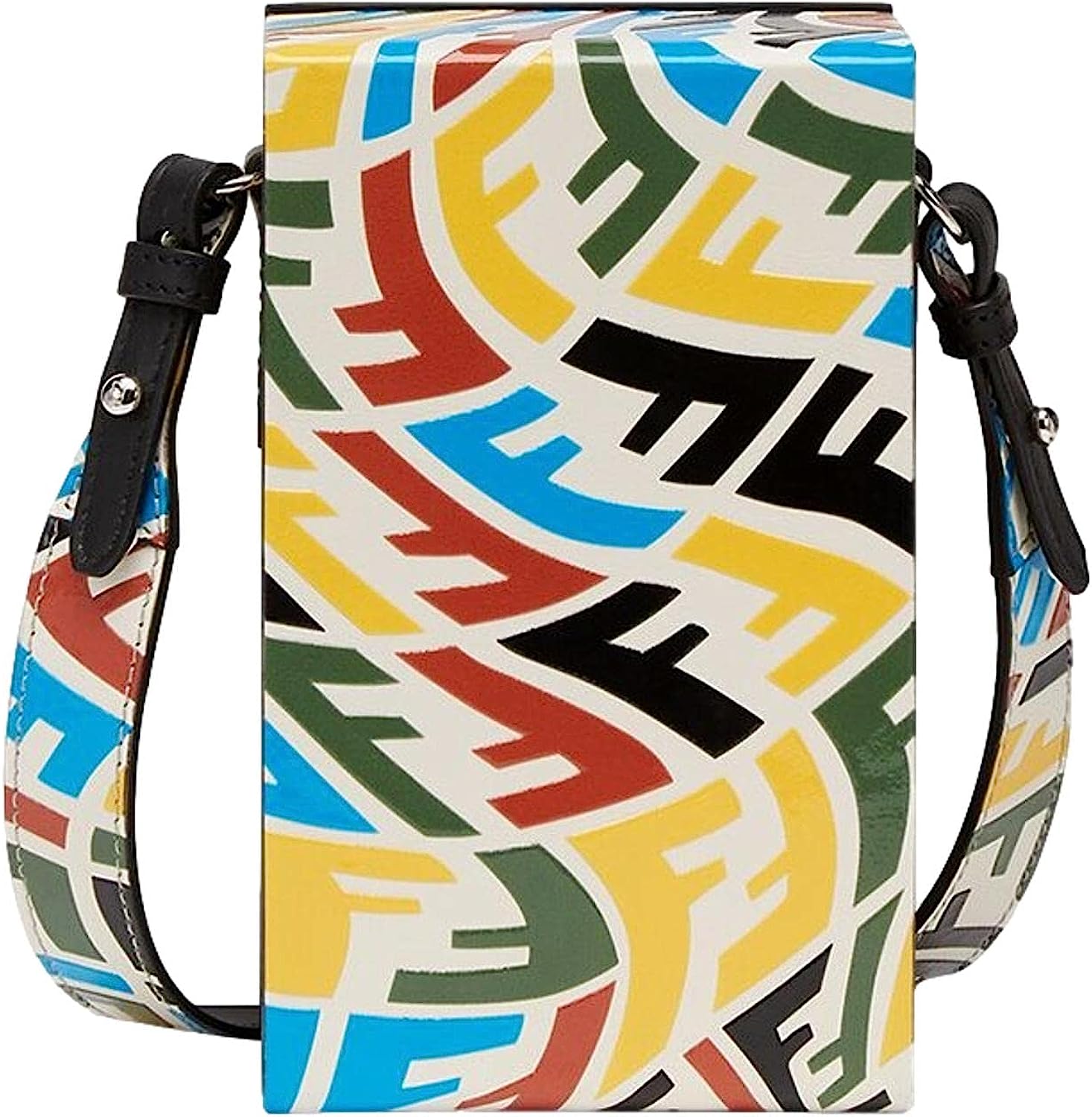 FENDI Vertigo Vertical Box Multicolor Leather Shoulder Bag 7VA519