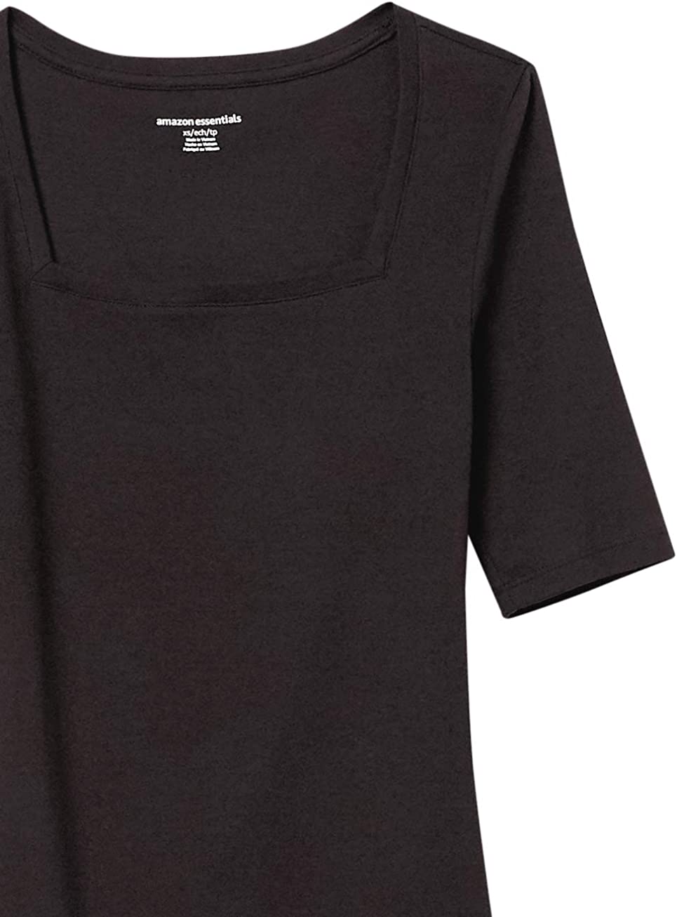 Amazon Essentials Women's Slim-Fit Half Sleeve Square Neck T-Shirt