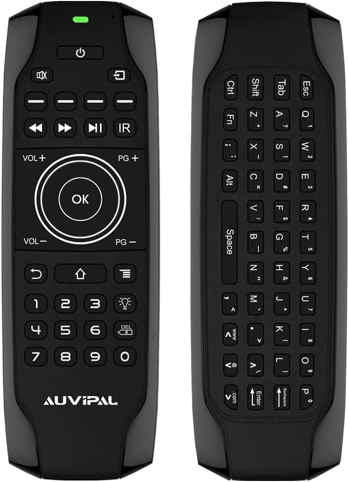 AuviPal G9F Backlit Mini Bluetooth Keyboard, Replacement Remote Control with 21 IR Keys for TV Stick 4K, Chromecast Google TV, NVIDIA Shield, Android Box and Insignia Smart TV