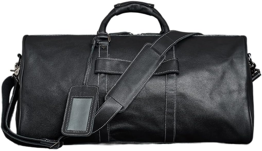 FEER Hand Luggage Bag Travel Bag Geunine Leather Large Capacity Single Shoulder Messenger for 15 Inch Laptop (Color : A, Size : One Size)