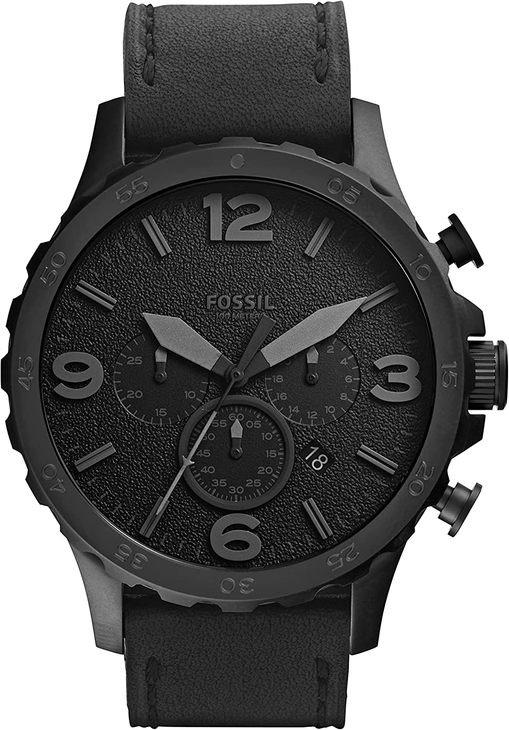 Fossil Men's Nate Stainless Steel Quartz Chronograph Watch