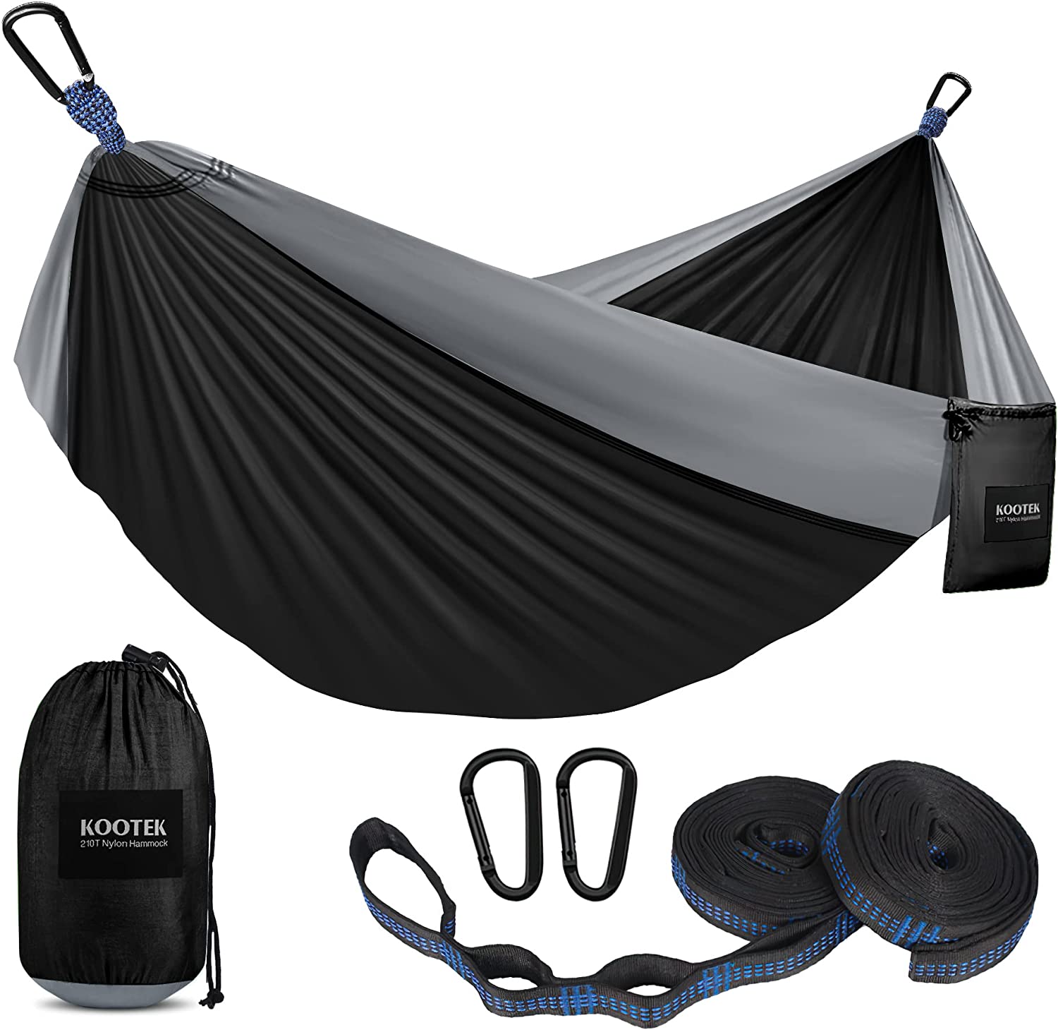 Kootek Camping Hammock Double & Single Portable Hammocks Camping Accessories for Outdoor, Indoor, Backpacking, Travel, Beach, Backyard, Patio, Hiking