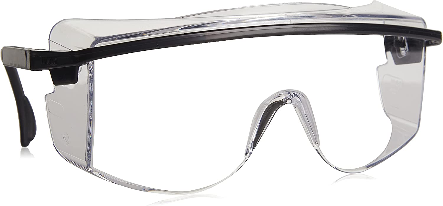 UVEX by Honeywell S2500C Astrospec OTG 3001 Safety Eyewear, Black Frame, Clear UV Extreme Anti-Fog Lens, Uvex S2500C Astrospec OTG 3001 Safety Eyewear, Black Frame, Clear UV Extrem