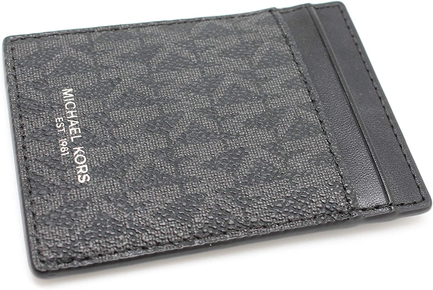 Michael Kors Men’s Leather Gifting Money Clip Card Case Box Set Black