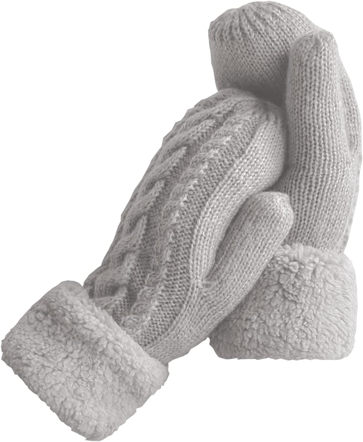 Women's Winter Gloves Warm Lining - Cozy Wool Knit Thick Gloves Mittens