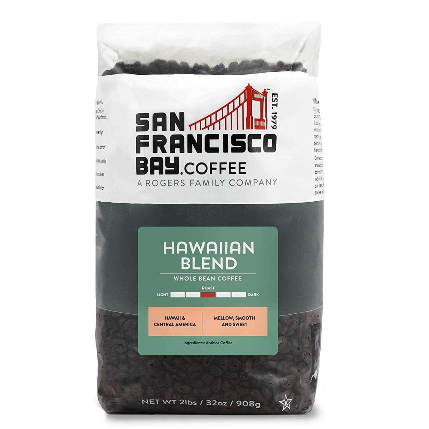San Francisco Bay Whole Bean Coffee - Fog Chaser (2lb Bag), Medium Dark Roast